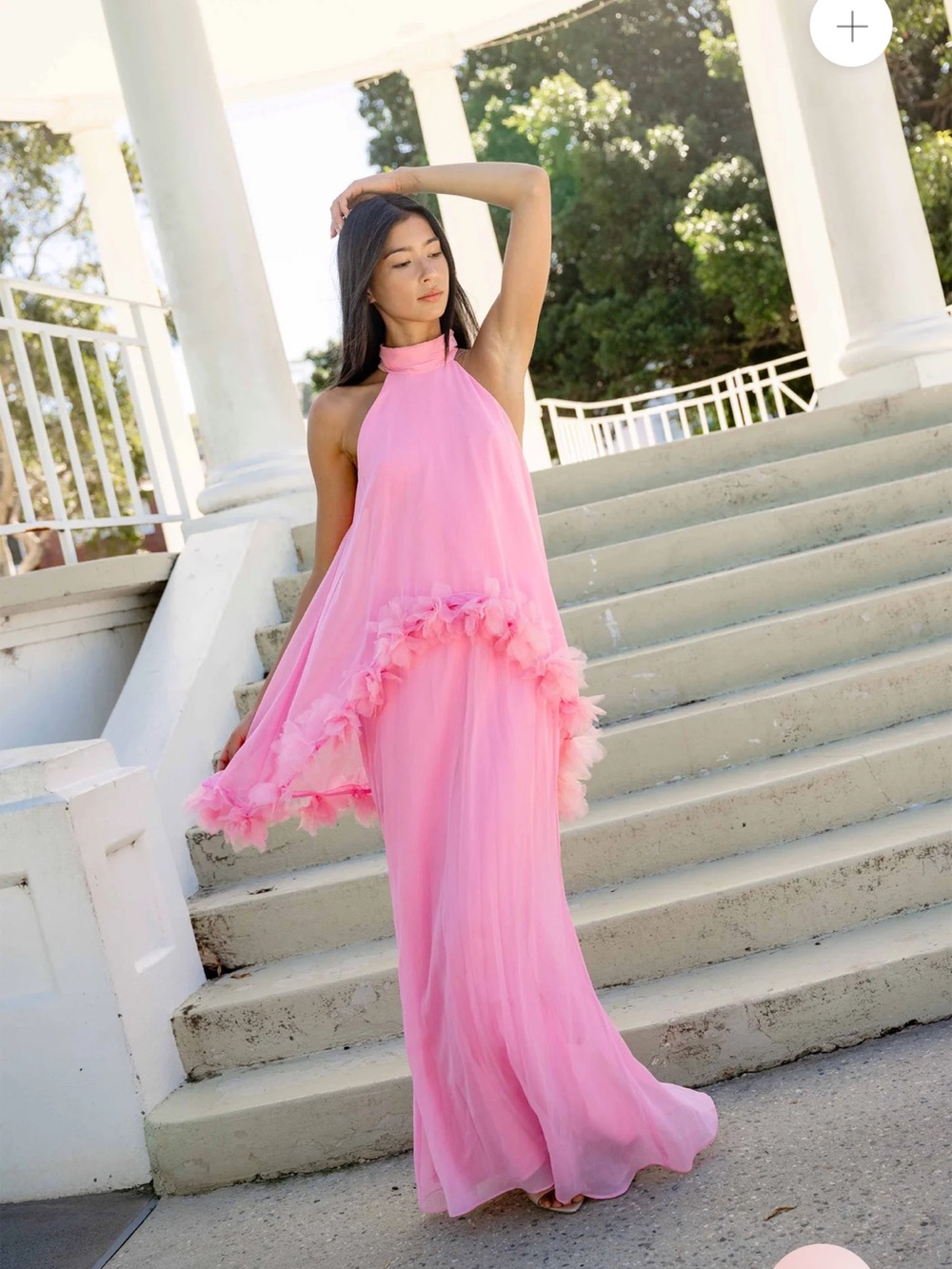 Elliatt Poppy Cape Gown in Pink.  NWT.  Size S